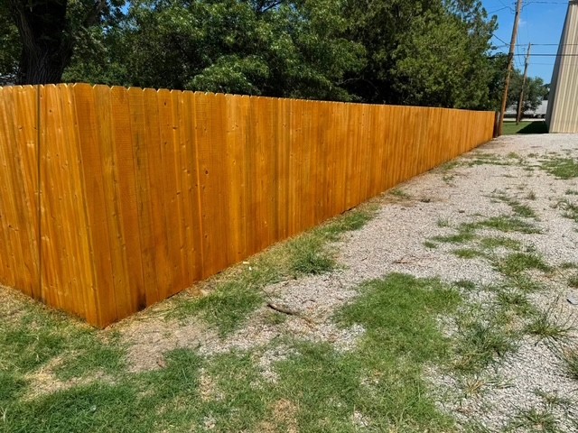 New wood privacy fence